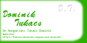 dominik tukacs business card